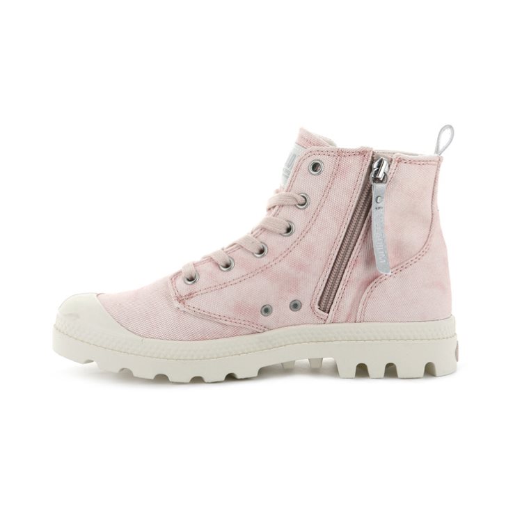 Palladium Pampa Zip Desertwash Women's Boots Pink | UK Z821-QYI